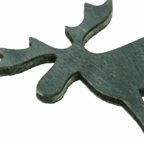 Floristik24 Szórványdísz rénszarvas fekete, ezüst, sötétszürke válogatott 4cm 72 db