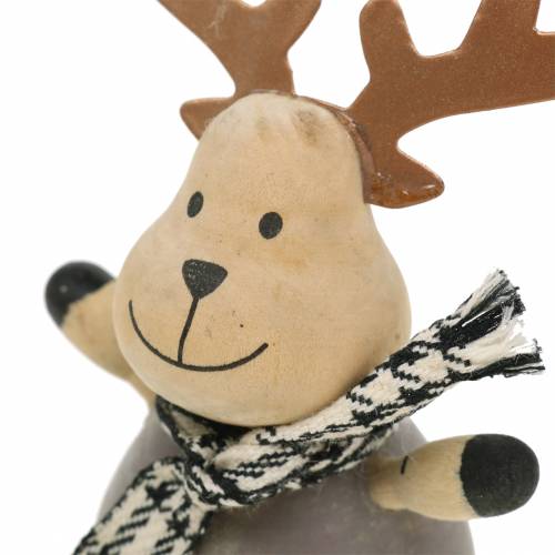 Floristik24 Karácsonyi dekoráció szélvédő jávorszarvas 13cm 4db