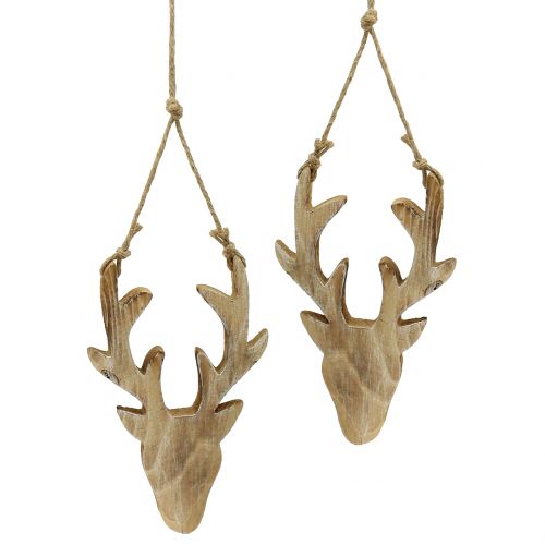 Akasztható jávorszarvas fejfa 20x10,5cm 2db