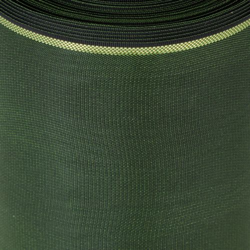 tételeket Elegáns moaré zöld koszorúszalag arany szegéllyel, 100 mm x 25 m, temetési virágkötészethez és dekorációhoz