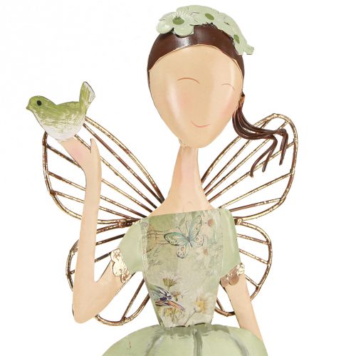 Floristik24 Elf Figurák Fém Dekoráció Szívmadár H55cm/60cm 2db