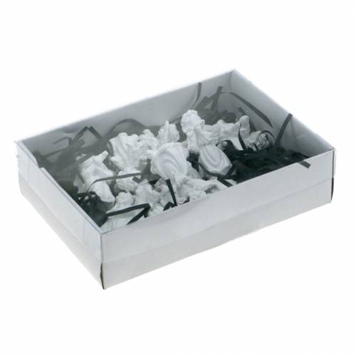 Floristik24 Díszangyal műszerekkel fehér H4,5cm 9db