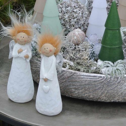 Floristik24 Dekoratív angyalfigura karácsonyi angyal fehér 4,5 × 3,5 × 11 cm 4db