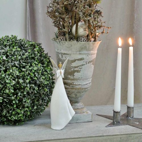 Floristik24 Dekoratív angyalfigura fehér szívvel karácsonyi dekoráció H31,5cm 2 db-os szett