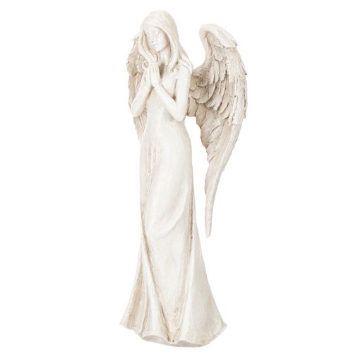 Álló és imádkozó angyalfigura, dekoráció, 36cm | Floristik24.hu