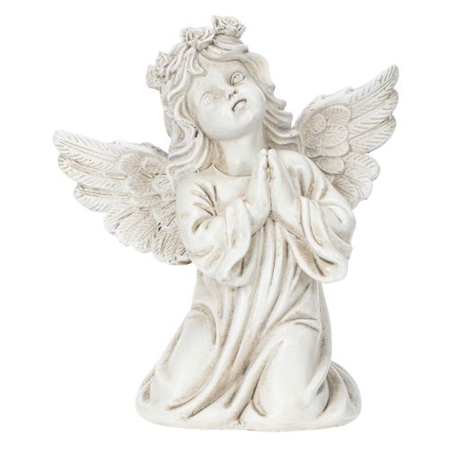 Angyalfigura imádkozó, sírdísz, ülő, 13cm, 2 darab | Floristik24.hu