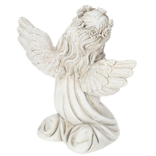 Angyalfigura imádkozó, sírdísz, ülő, 13cm, 2 darab | Floristik24.hu