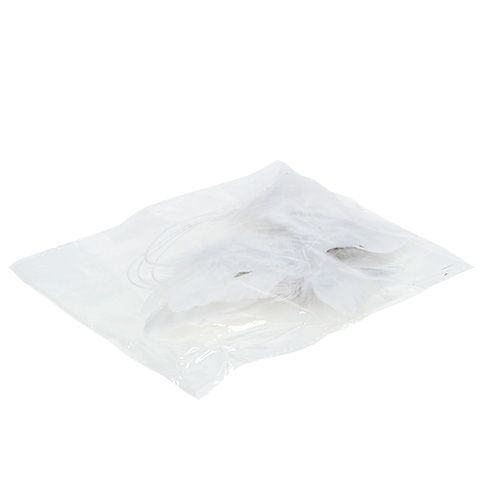 Floristik24 Akasztható angyalszárnyak fehér 16cm 4db