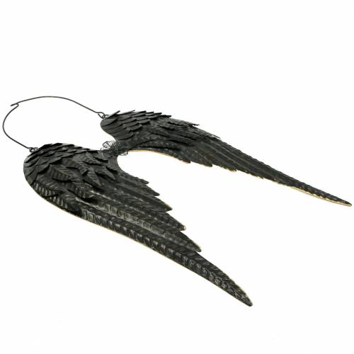 Floristik24 Fali dekoráció angyalszárnyak fekete 34cm x 47,5cm