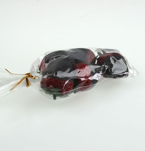 Floristik24 Dekoratív eper csokoládéval 4,5cm 5db