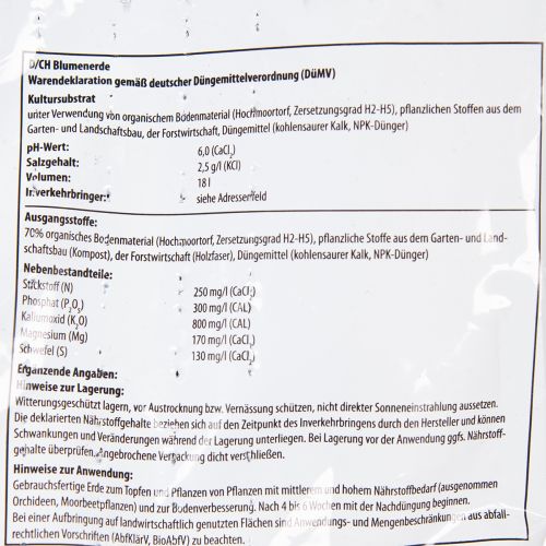 tételeket Villa Flora virágföld 18L