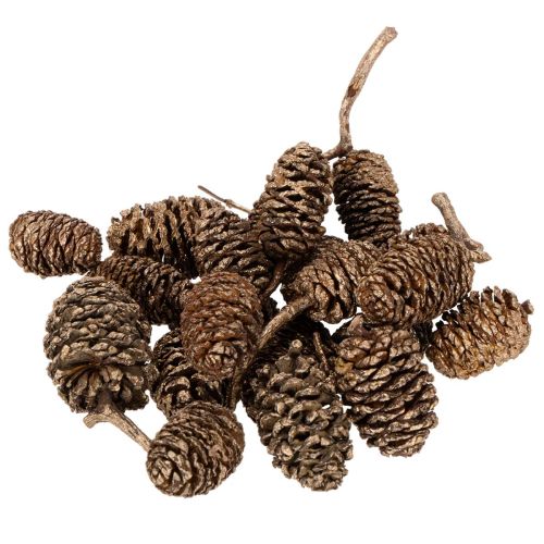 Égertobozok, természetes anyag dekorációhoz és barkácsoláshoz, arany, 3 cm, 300 g
