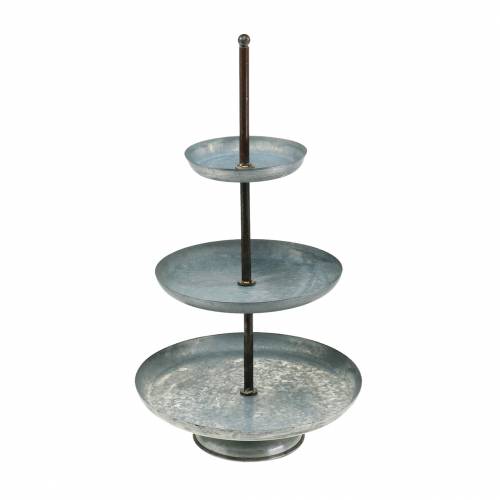 Floristik24 Etagere cink Shabby Chic Ø31cm H50cm