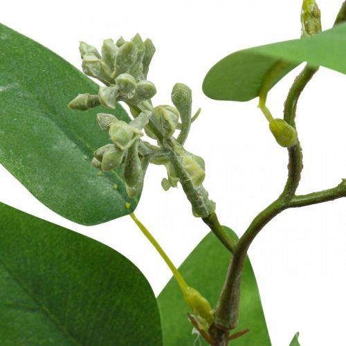 Floristik24 Mesterséges eukaliptusz ág zöld háromágú L100cm