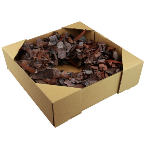 Floristik24 Eukaliptusz koszorú natúr koszorú eukaliptusz tartósított vörös Ø33cm