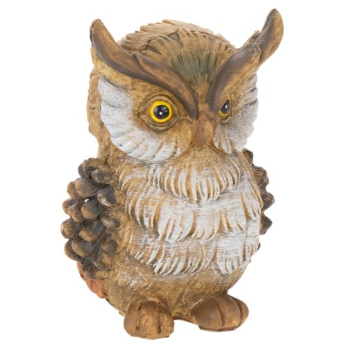 Bagoly figura, kis ülő bagoly, dekoráció, 11cm