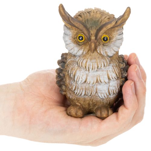 Bagoly figura, kis ülő bagoly, dekoráció, 11cm | Floristik24.hu