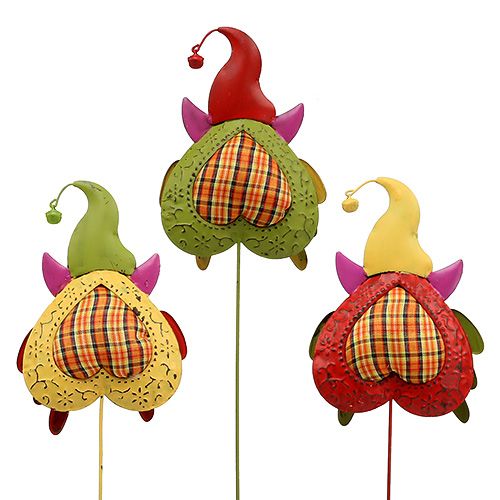 Floristik24 Bagoly mint virágcsavar színes 16cm L48cm 3db