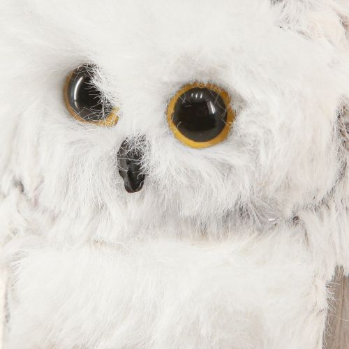 Floristik24 Bagoly dekoráció bagolyfigurák függeszthető fehér szürke 6cm 4db