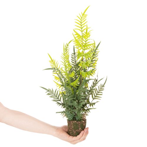Mesterséges páfrány gyökérlabdával otthoni és irodai dekorációhoz, 57cm | Floristik24.hu