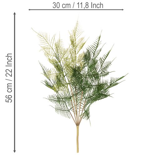 Műpáfrányág dekoráció, zöld, élethű, 56cm | Floristik24.hu