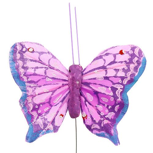 tételeket Toll pillangó 6 cm, vegyes színekben 24 db