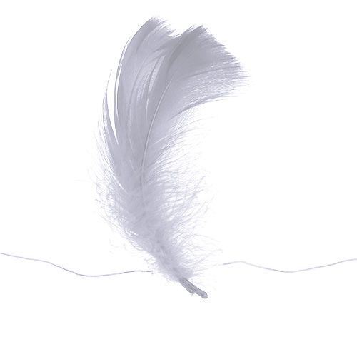Floristik24 Rugó huzalon Fehér 10m