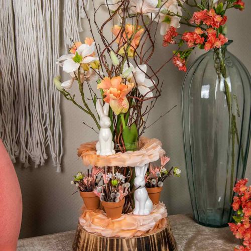 tételeket Tavaszi koszorú narancssárga koszorú ajtókoszorú akasztásához Ø20cm 3db