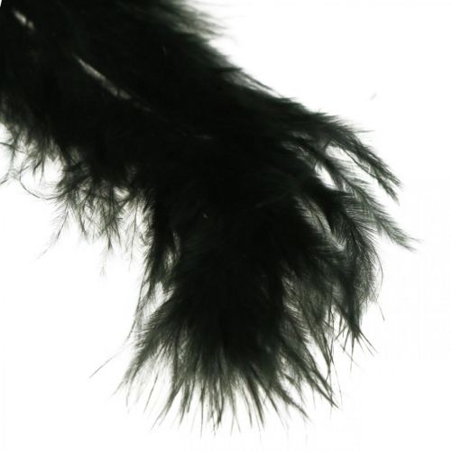 Floristik24 Feathers Black Valódi madártoll kézműveskedéshez Tavaszi dekoráció 20g