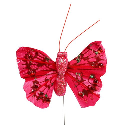 tételeket Tollas pillangó csillogó 5cm-es színes választékban. 24 db
