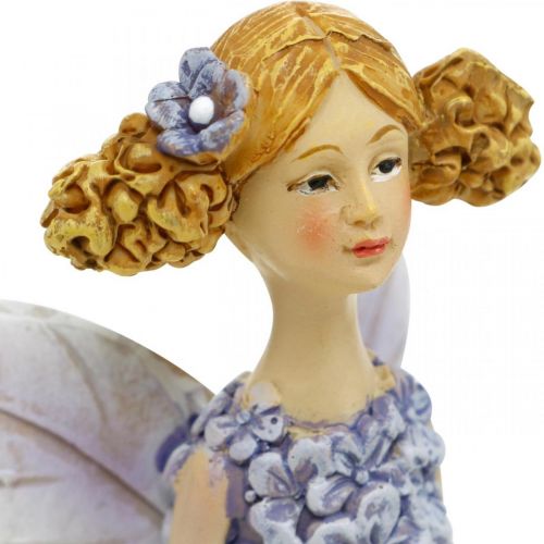 Floristik24 Virágtündérek, tavaszi dekoráció, virágmanók lila H19/19,5cm 2 db-os szett