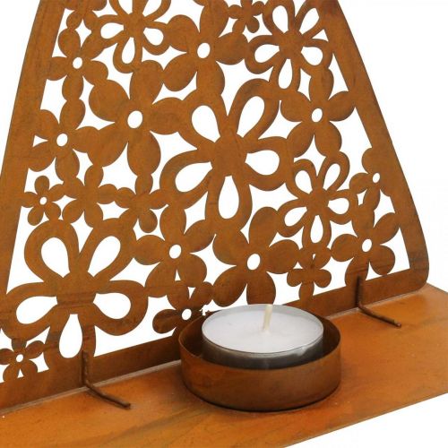 Floristik24 Pillangó manó, asztali dekorációs rugó, teamécses tartó, fém dekorációs patina H32,5cm Ø5cm