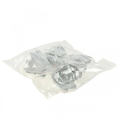 Floristik24 Függesztett elf deco fém fehér Ø7,5cm H12cm 4db