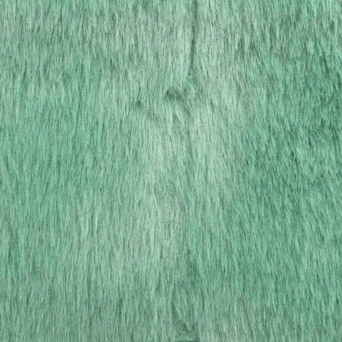 Floristik24 Dekoratív szőrme szalag zöld műszőrme menta prémes asztali futó 15 × 150 cm
