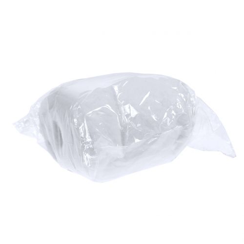 Floristik24 Dekoratív szőrme szalag fehér 10x200cm