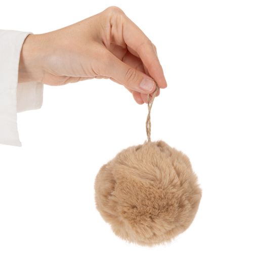Dekoratív pompon gömbdísz karácsonyfára, 10 cm | Floristik24.hu