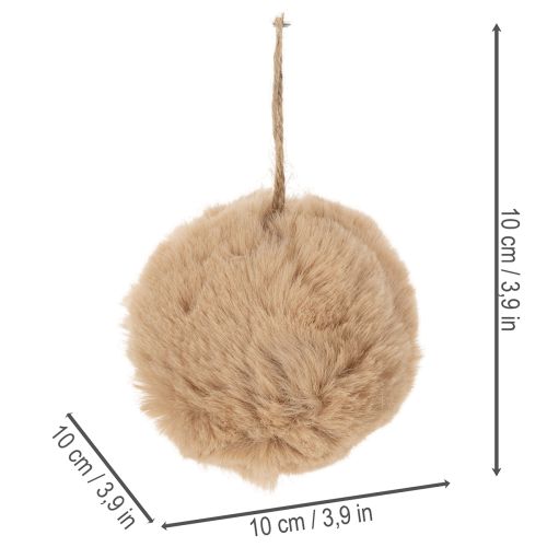 Dekoratív pompon gömbdísz karácsonyfára, 10 cm | Floristik24.hu