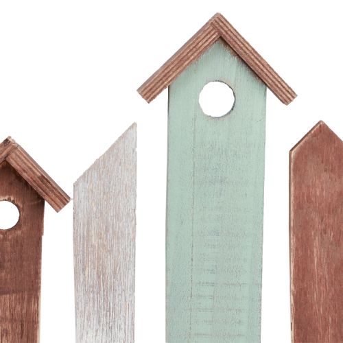 Floristik24 Ablak paraván dekoratív asztali paraván fa házsor 69×30cm