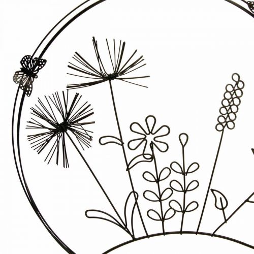 Floristik24 Ablak dekoráció rugós, függő dekoráció fém virágok Ø20,5cm 2db