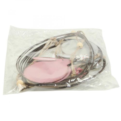 Floristik24 Ablak dekoráció Húsvéti nyuszi fém akasztós dísz húsvéti 15cm 4db