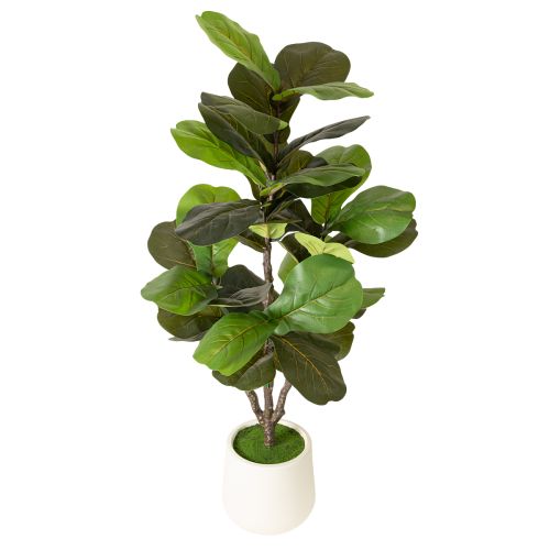 Mesterséges fikusz (Ficus lyrata) 120 cm-es dísznövény nappaliba