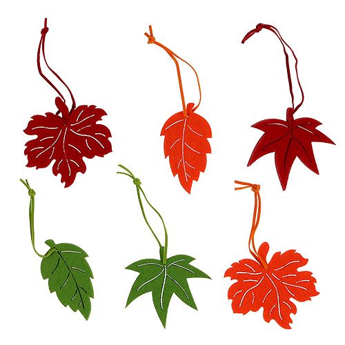 Floristik24 Nemezlapok akasztáshoz tarka 7,5-8cm 24db