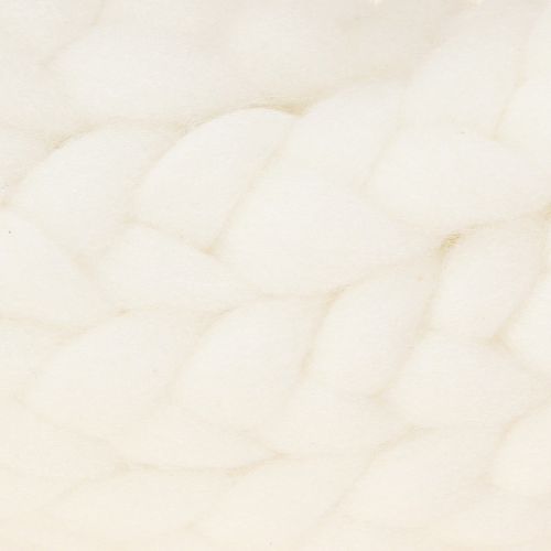 Floristik24 Filc dekorációs gyapjú díszkoszorú fehér színben, akasztáshoz Ø25cm