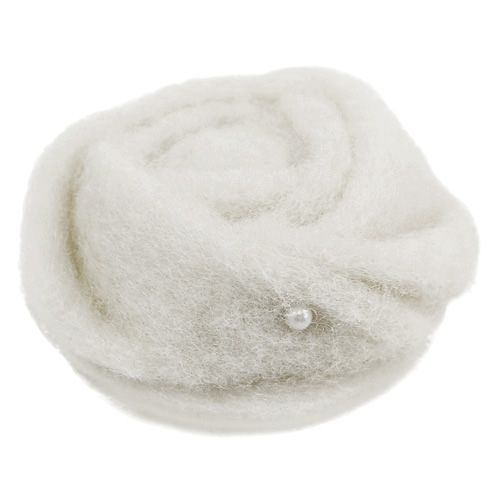 Floristik24 Nemez rózsa fehér Ø6cm 9db