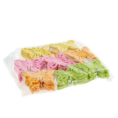 Floristik24 Felakasztható filc pillangók 32db