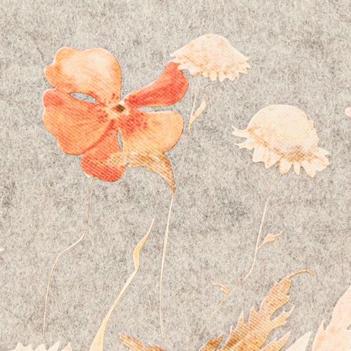 tételeket Nemez alátétek virág motívummal – stílusos alátétek természetes asztaldíszhez 45x35cm 2 db