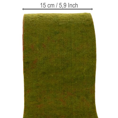 Filcszalag kétszínű virágkötészethez, zöld/piros, 15 cm x 5 m | Floristik24.hu
