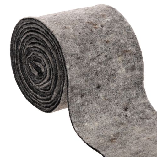 Kétszínű gyapjúfilc cseréppánt, szürke/fekete, 15cm x 5m vétel | Floristik24.hu