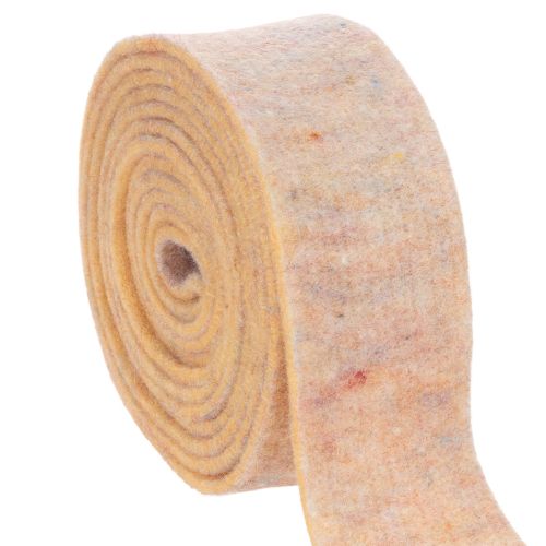 Filcszalag kétszínű edényfogóként, tiszta gyapjúból, narancssárga/többszínű, 7,5 cm széles, 5 m hosszú vétel | Floristik24.hu