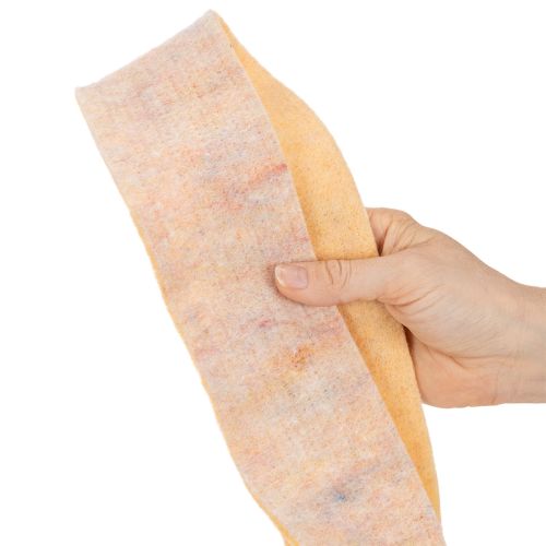 Filcszalag kétszínű edényfogóként, tiszta gyapjúból, narancssárga/többszínű, 7,5 cm széles, 5 m hosszú | Floristik24.hu
